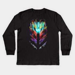 Scifi alien techno head Kids Long Sleeve T-Shirt